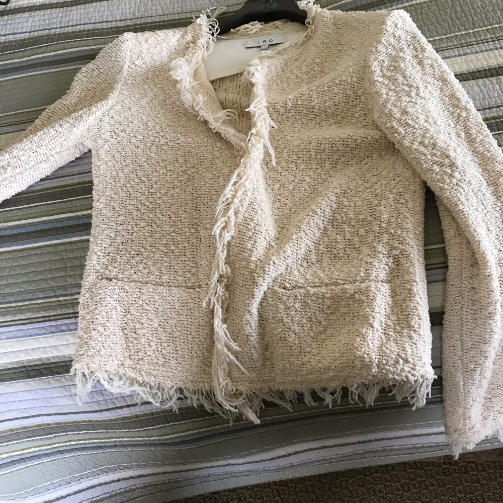 Iro Paris, shavani open front cream blazer size 34